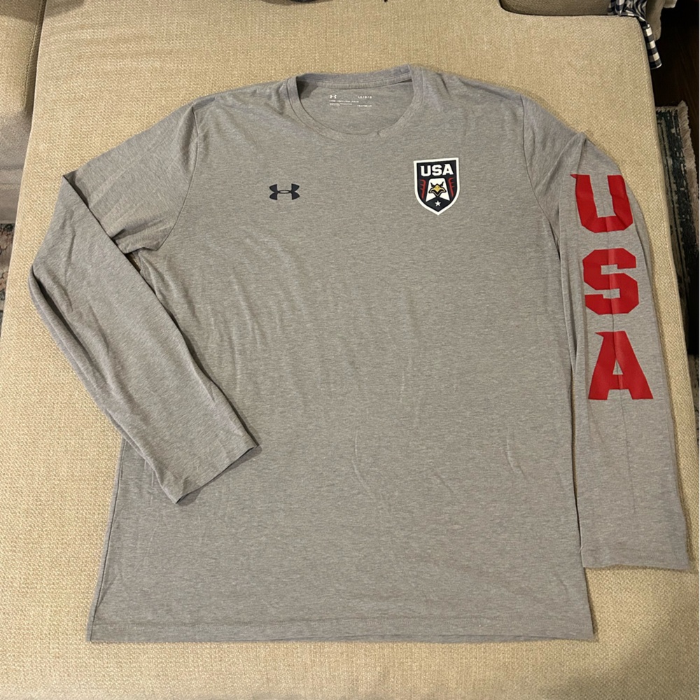 Under Armour Gray Long Sleeve USA Shirt